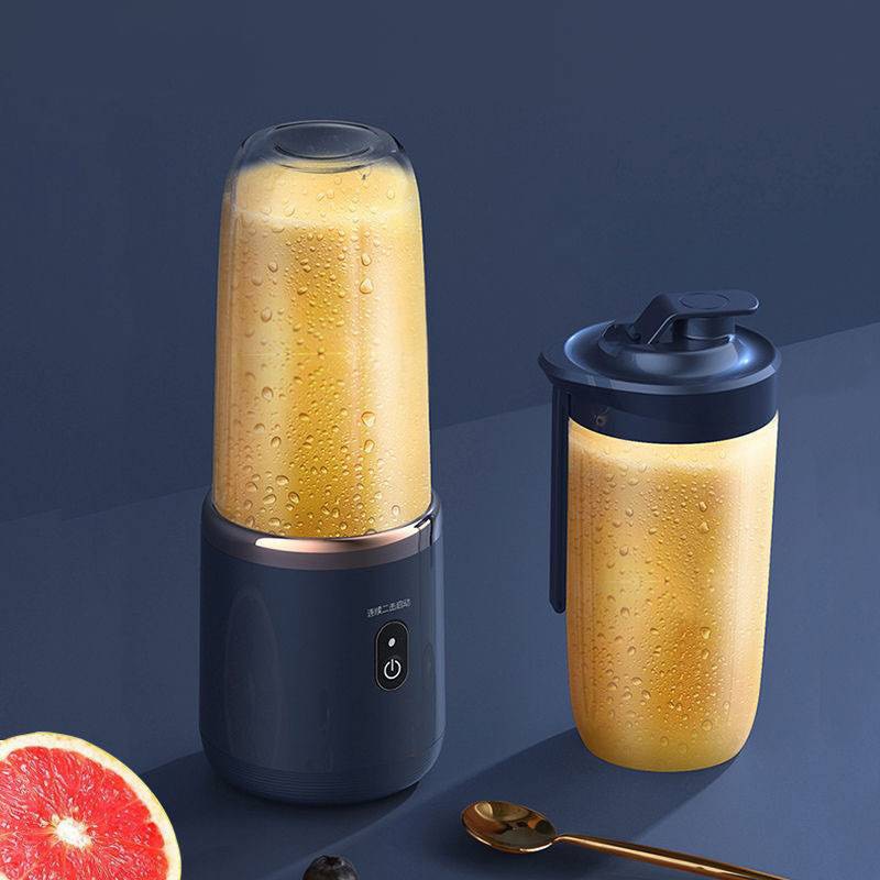 6 Blade Portable Juicer Cup 400ML USB Smoothie Blender Cup Wireless Mini Charging Fruit Squeezer Food Mixer Ice Crusher
