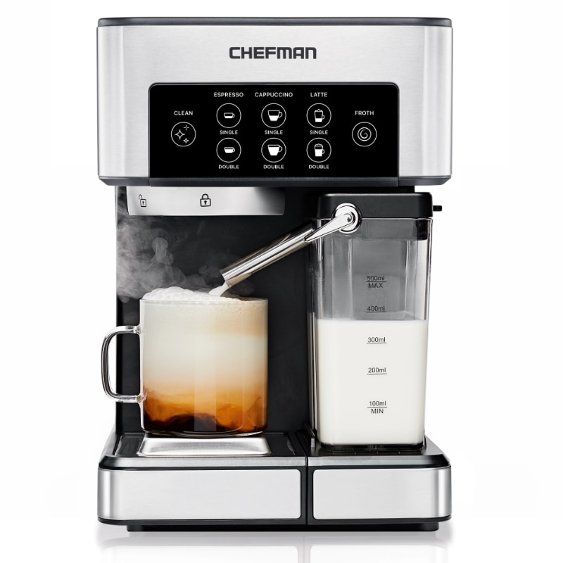 Chefman Barista Pro Espresso Machine, New, Stainless Steel, 1.8 Liters