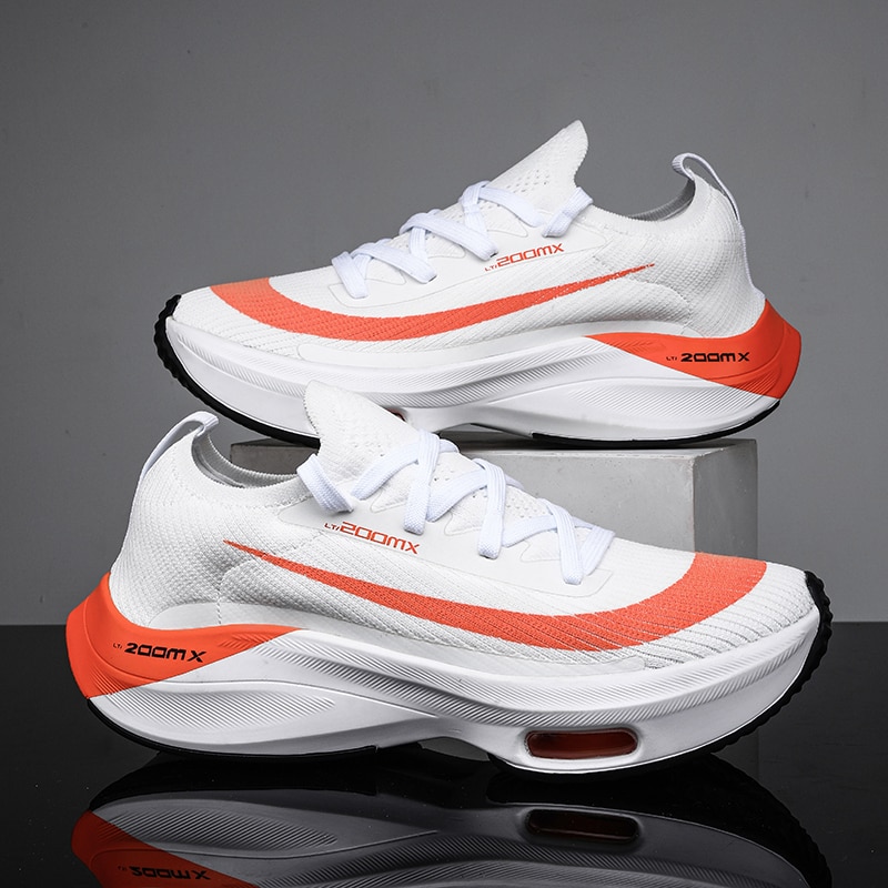 Unisex Fashion Men's Sneakers Lace Up Round Toe Cushioning Running Shoes for Woman Trainer Race Breathable Couple Tenis Shose